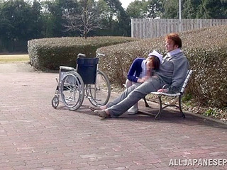 Fucking a sexy guy in a wheelchair in the great outdoors - nippon XXX.