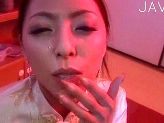 Sexy and slutty asian swallows sperm for cum fun